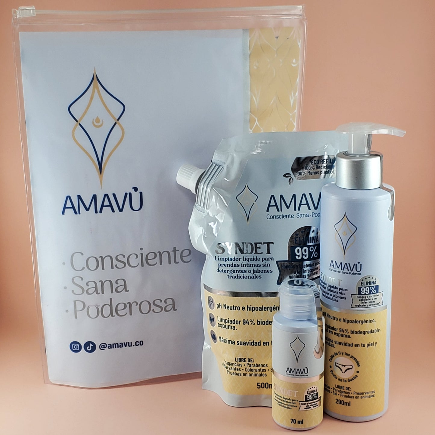 Kit AMAVÚ Limpieza Ropa Interior - Incluye estuche grande