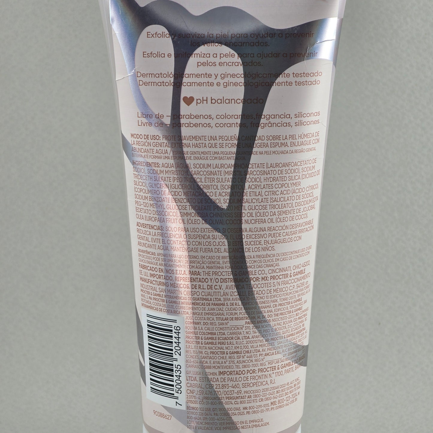 Gillette Venus Exfoliante suave especial para area Intima. 177 ml