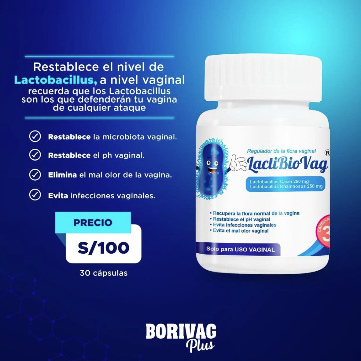 LactiBioVag - Frasco de 30 Cápsulas vaginales