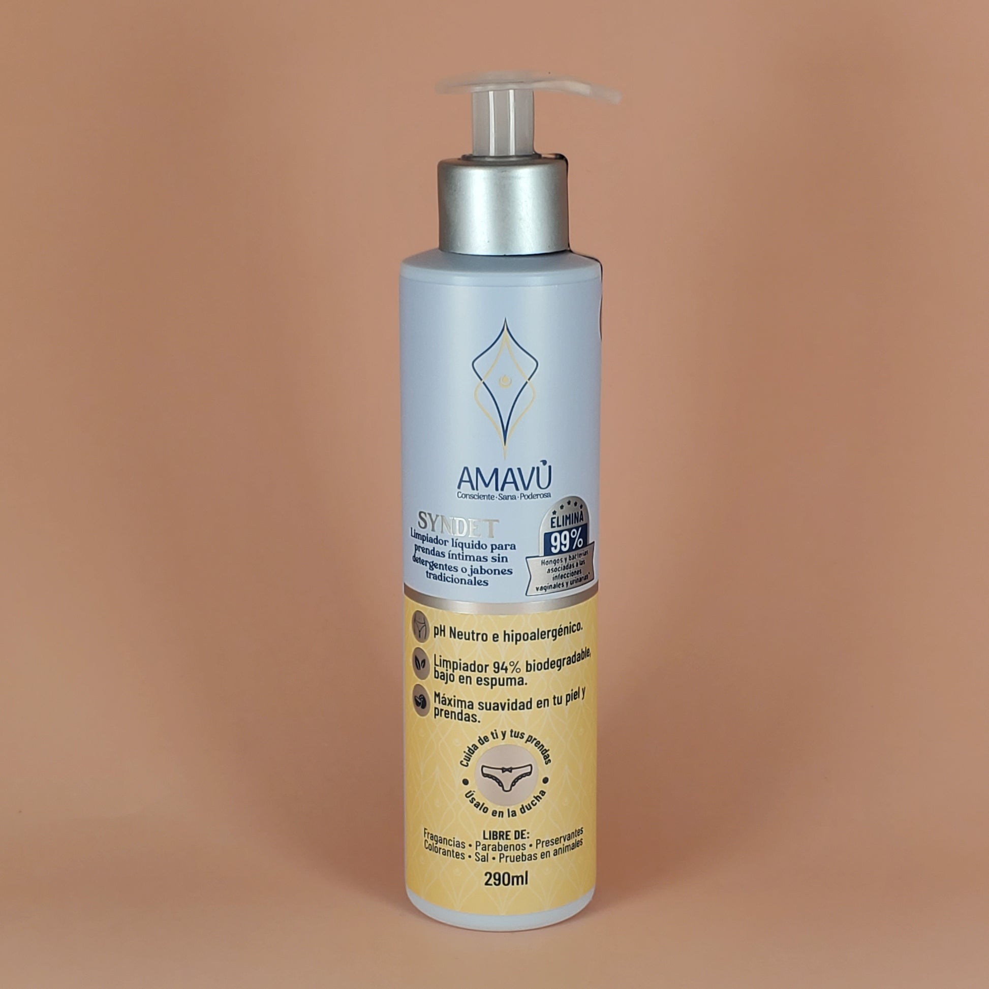 Limpiador AMAVÚ SYNDET sustituto del jabón para ropa 290 ml