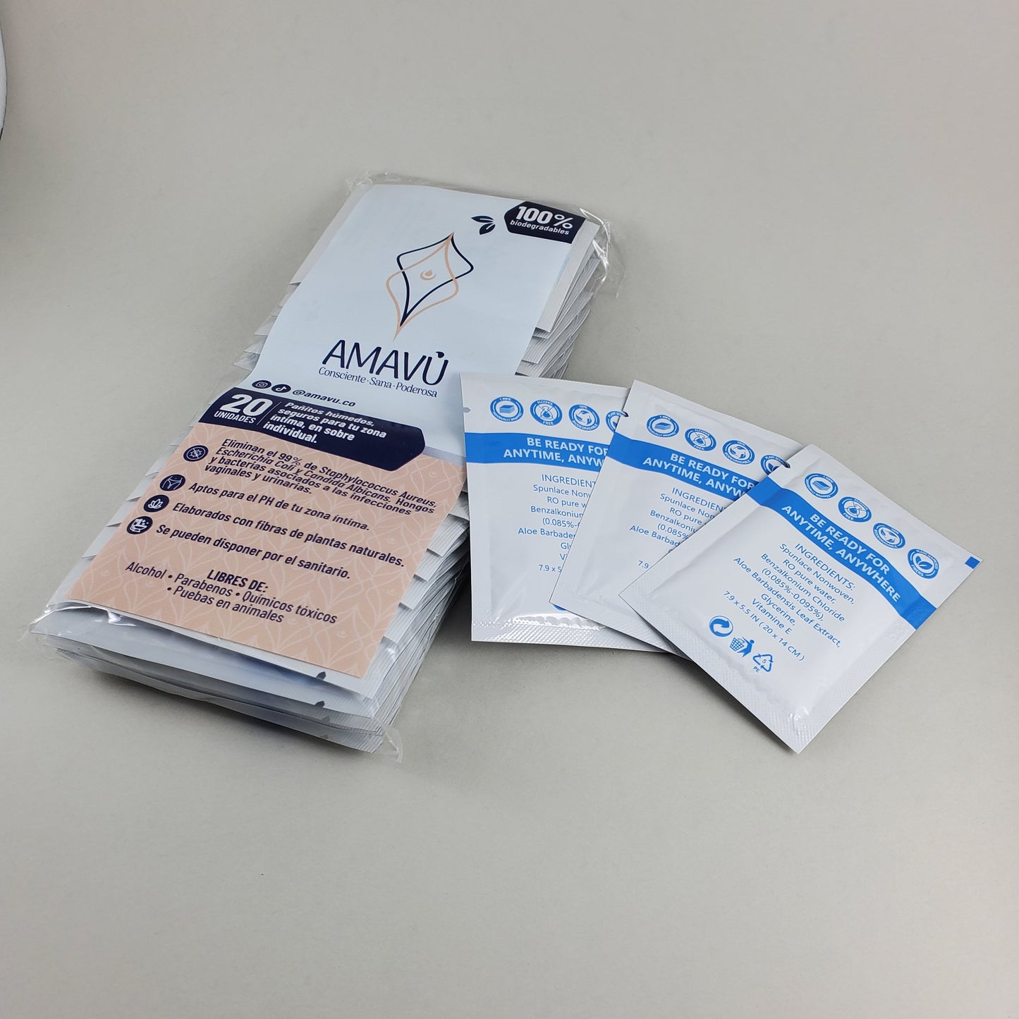 Paquete de Pañitos Húmedos para cuidado Íntimo Diario - 20 und