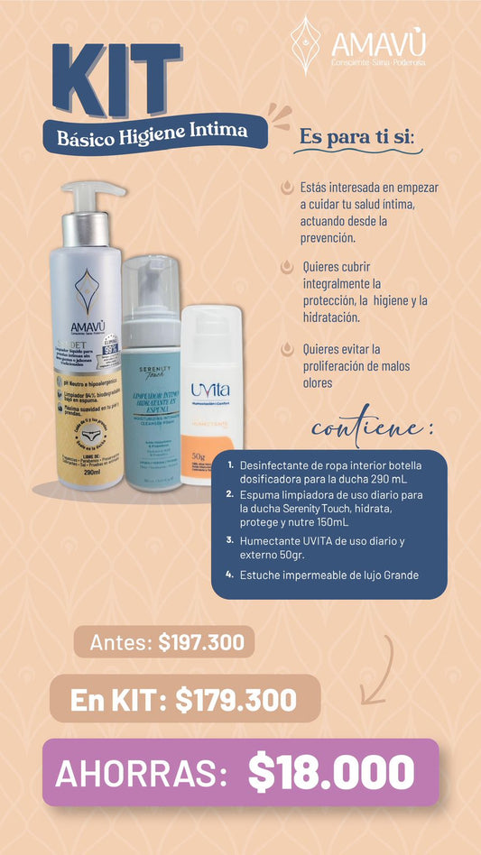 Kit básico de higiene íntima