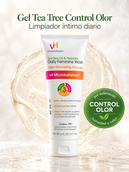 Gel limpiador diario control de olor con extracto de Tea Tree y Prebióticos. 177 ml