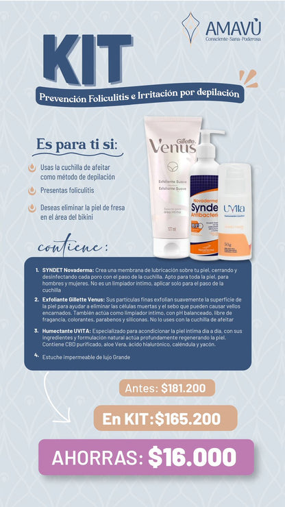 Kit prevención foliculitis e irritación por depilación